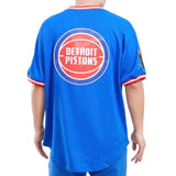 Pro Standard Detroit Pistons V Neck Jersey T Shirt (Royal Blue) BDP153946-RYB