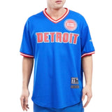 Pro Standard Detroit Pistons V Neck Jersey T Shirt (Royal Blue) BDP153946-RYB