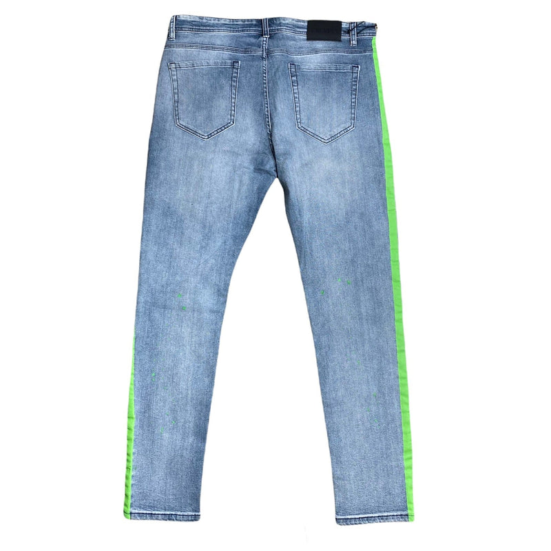 Niniva Rinse Volt Striped Jean (Green) - NIN326