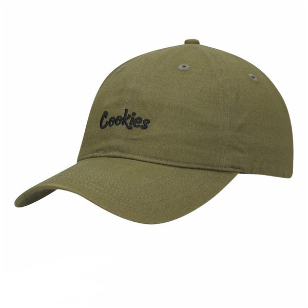 Cookies Original Mint Cotton Canvas Embroidered Dad Cap (Olive/Black)