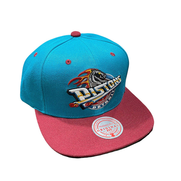 Mitchell & Ness Nba Hwc Detroit Pistons Lotto Pick Snapback (Teal/Burgundy)