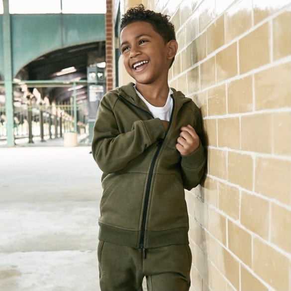 Kids Jordan Craig Uptown Zip Up Hoodie (Olive) 8521HK