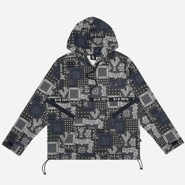 8&9 Strapped Up Paisley Jacket (Black/White) - JKSTRPBLK