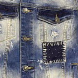 Crysp Bering Denim Jacket (Blue Patchwork) CRYSPSP121-203