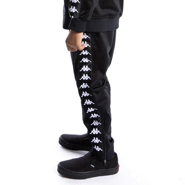 KIDS KAPPA TRACK PANTS BLACK