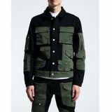 Embellish Operator Denim Jacket (Black/Green) EMBSP121-210