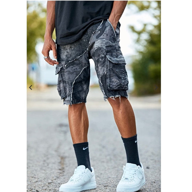 Jordan Craig Freedom Denim Cargo Shorts (Black Camo) 4397C