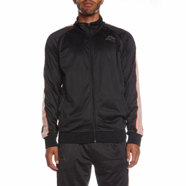 Kappa Logo Tape Artem 2 Track Jacket (Black/Grey-Orange/Green) 311B7TW