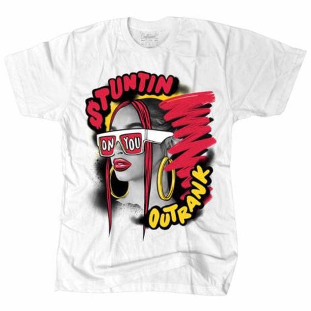 Outrank Stuntin T Shirt (White) OR1550