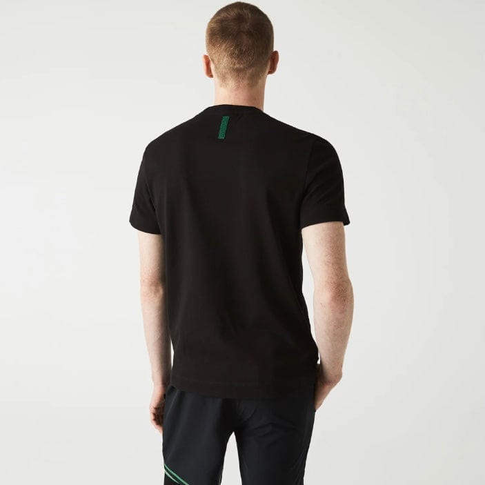 Lacoste Pique Blend Crew Neck T Shirt (Black) TH2963