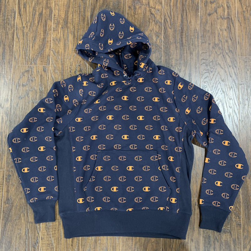 CHAMPION HOODIE C LOGO SPACE NAVY