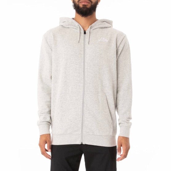 Kappa Logo Fleece Jackok Full Zip Jacket (Grey)