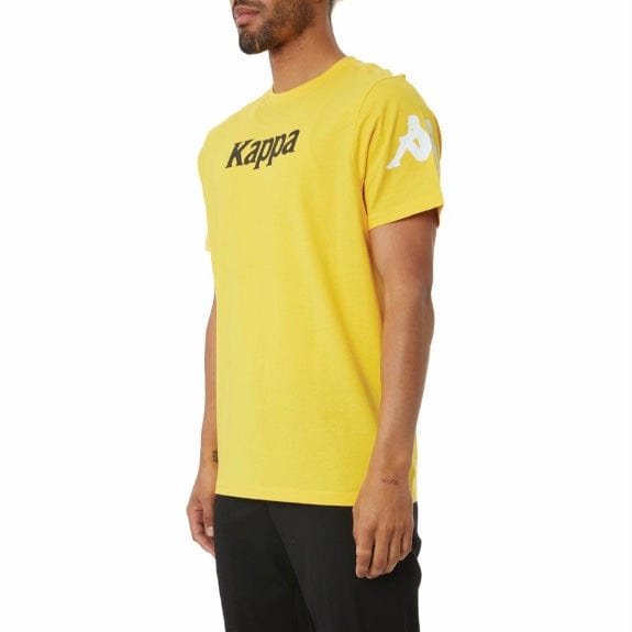 Kappa Authentic Paroo T Shirt (Yellow/Violet-White/Black) 34155EW