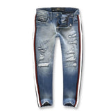 Kids Jordan Craig Jean Striped Red Aged Wash