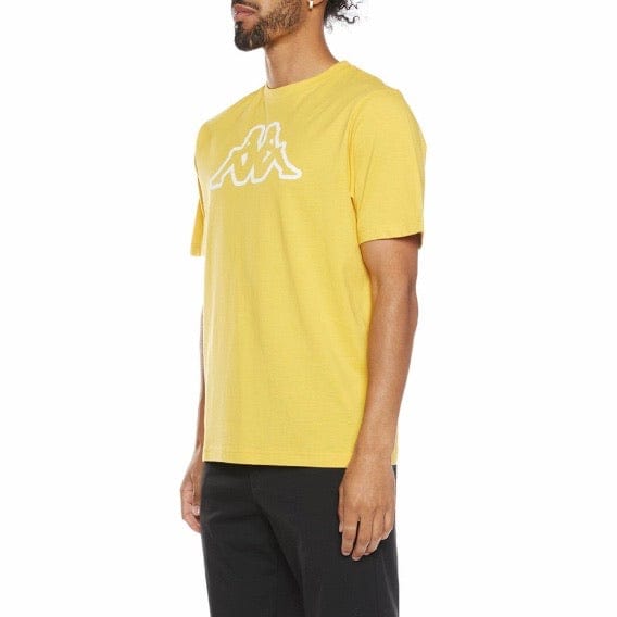 Kappa Logo Fleece Cromok T Shirt (Yellow)
