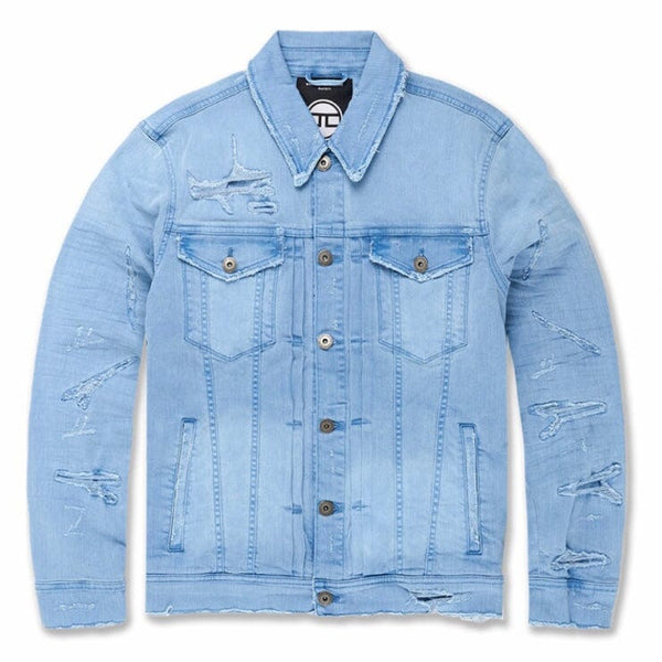 Jordan Craig Tribeca Twill Trucker Jacket (Sky Foam) JJ950R