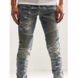 Embellish Lero Biker Denim Jean (Blue) EMBF121-115