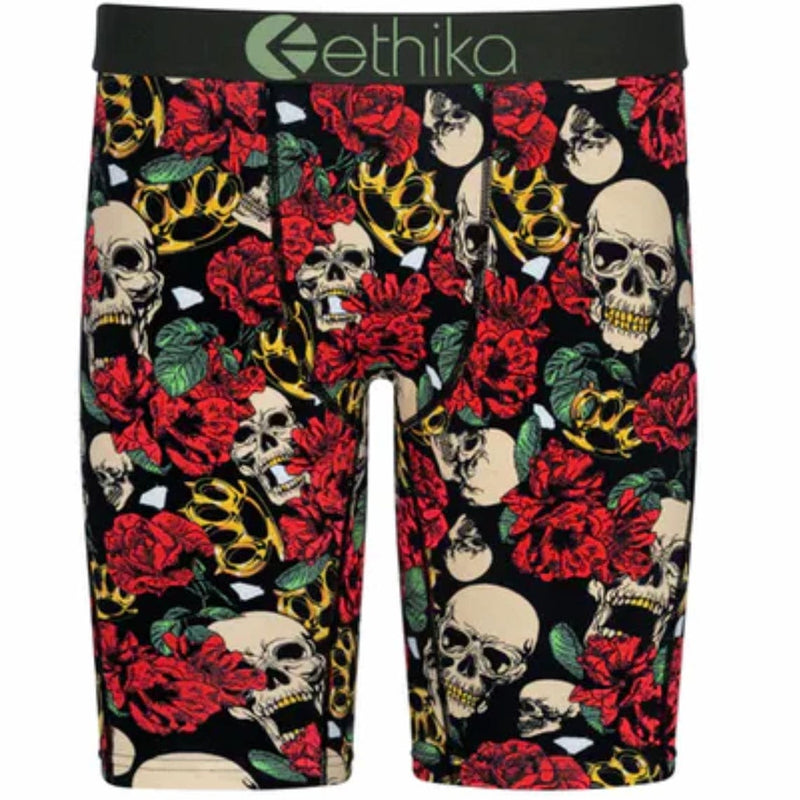 Ethika Brass Roses Underwear (Black/Red)