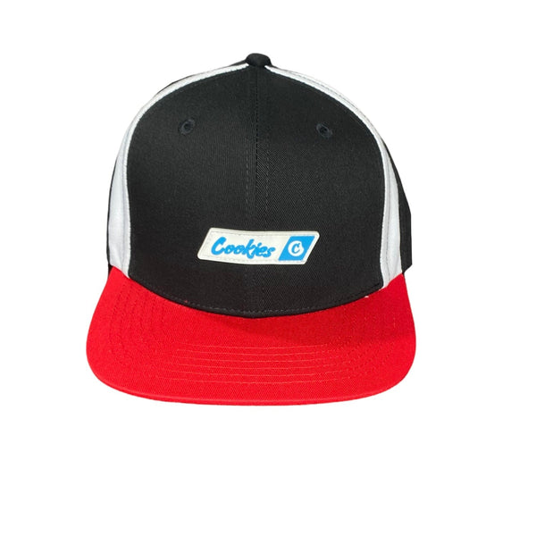 Cookies Bal Harbor Twill Color-Blocked Snapback Cap (Black/Red) 1557X5903