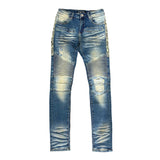 Embellish Bower Biker Jeans (Indigo Cheetah) EMBFALL120-110