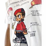 De Kryptic The Boondocks Riley Blueprints Embroidered T Shirt (White) BD-KT-037