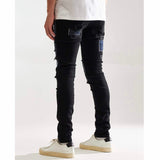 Embellish Silas Denim Jean (Black Patchwork) EMBF221-107