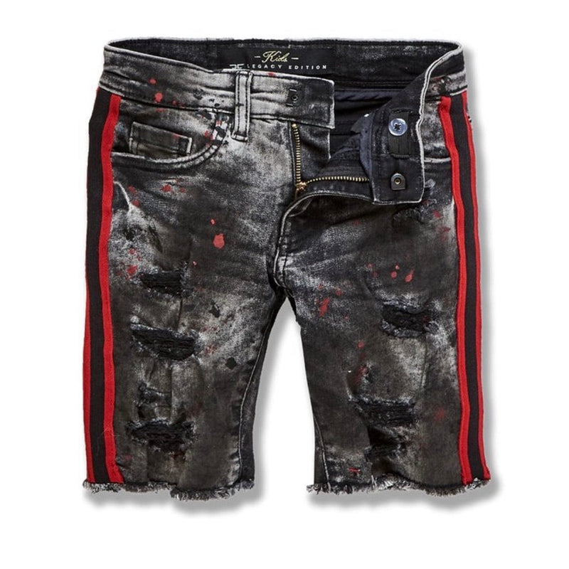 Kids Jordan Sparta Striped Denim Shorts (Bred) J3168SK