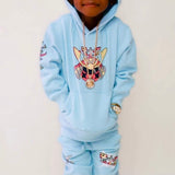 Kids Jordan Craig Invincible Plush Pullover Hoodie (Sky) 8446HK