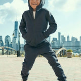 Kids Jordan Uptown Zip Up Hoodie (Navy) 8521HB