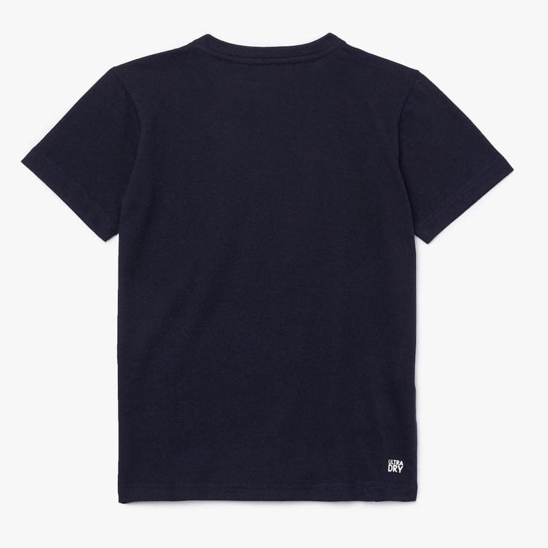 Lacoste Kids' Sport Tennis Technical Jersey Oversized Croc T-shirt Navy TJ291051FQ2