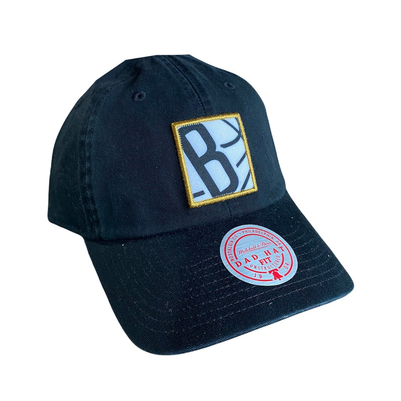 Mitchell & Ness Nba Brooklyn Nets Icon Dad Strapback Hat (Black) RI19011BNE