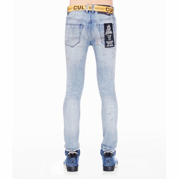 Cult Of Individuality Belted Punk Super Skinny Jeans (Vapor) 621A2-SS04R