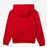 KIDS LACOSTE ZIPPER SWEATSHIRT RED