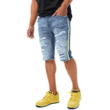 Jordan Craig Daytona Striped Denim Shorts (Studio Blue)