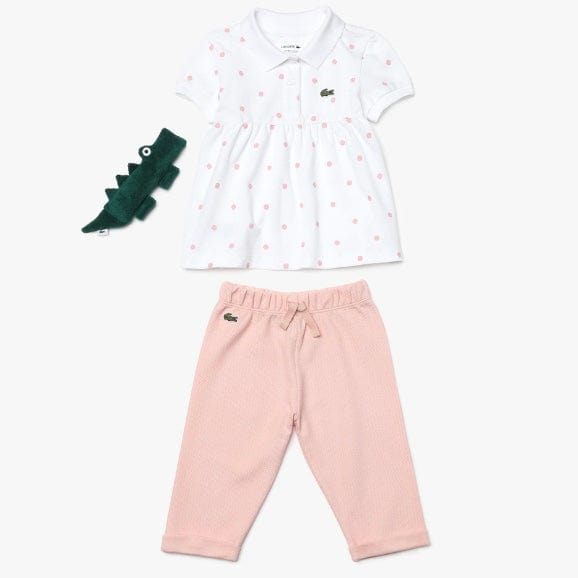 Lacoste Girls’ Toy And Organic Cotton Pajama Box Set White 4J68385199P