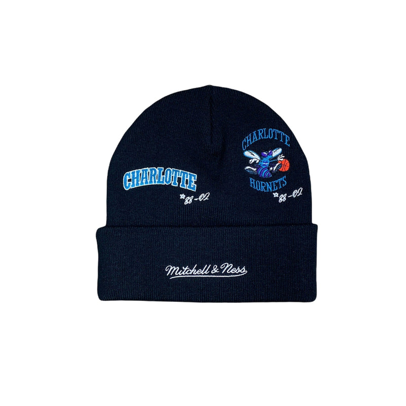 Mitchell & Ness Nba Timeline Knit Beanie Hwc Charlotte Hornets (Black)