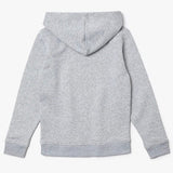 Kids Lacoste Hooded Logo Print Fleece Sweatshirt (Grey Chine) SJ1359