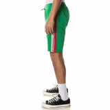 Kappa Logo Tape Dasved Shorts (Green/Grey/Red) 311E2BW