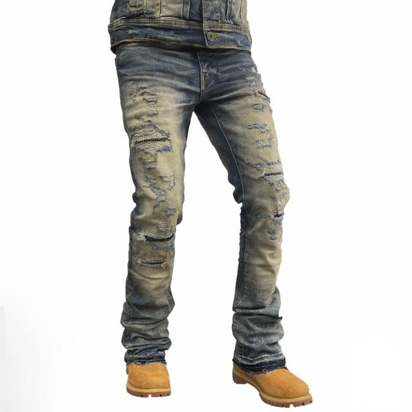 Jordan Craig Theo Slight Flare Stack Denim (Lager) JF300R