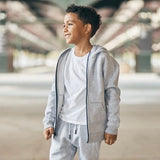 Kids Jordan Craig Uptown Zip up Hoodie (Heather Grey) 8521HK