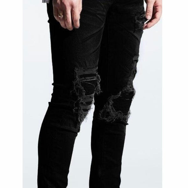 Embellish Spencer Rip & Repair Denim (Jet Black) EMBSPNCR-RR