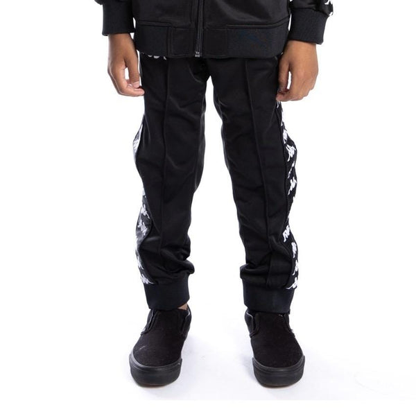 KIDS KAPPA TRACK PANTS BLACK