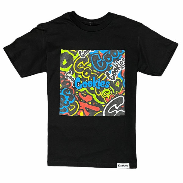 Cookies Stack It Up Logo Short Sleeve Tee (Black/Multi) 1550T4779