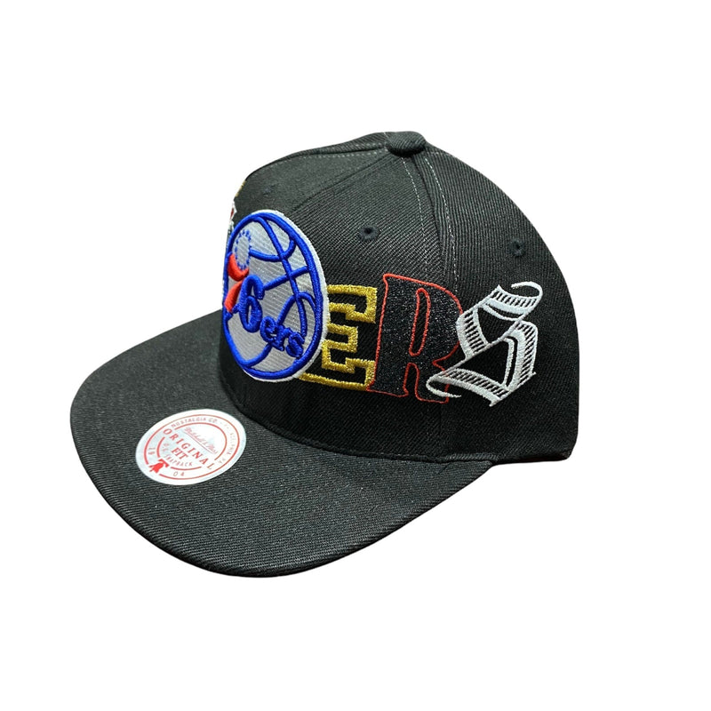 Mitchell & Ness Nba Philadelphia 76ers Hype Type Snapback (Black)