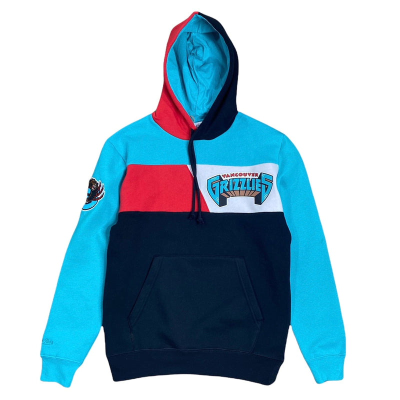 Mitchell & Ness Nba Vancouver Grizzlies Color Blocked Fleece Hoodie (Black)