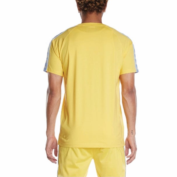 Kappa 222 Banda Balima T Shirt (Yellow/Light Blue) 304NQ00