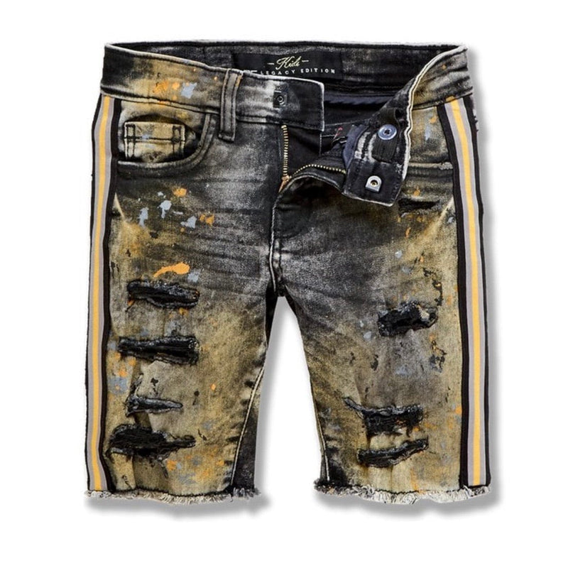 Kids Jordan Sparta Striped Denim Shorts (Gold) J3168SK