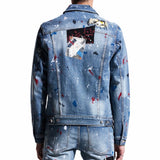 Embellish Rebel Denim Jacket (Blue Patchwork) - EMBSP121-204