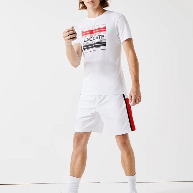 Lacoste Sport Stylized Logo Print T Shirt (White) TH0851