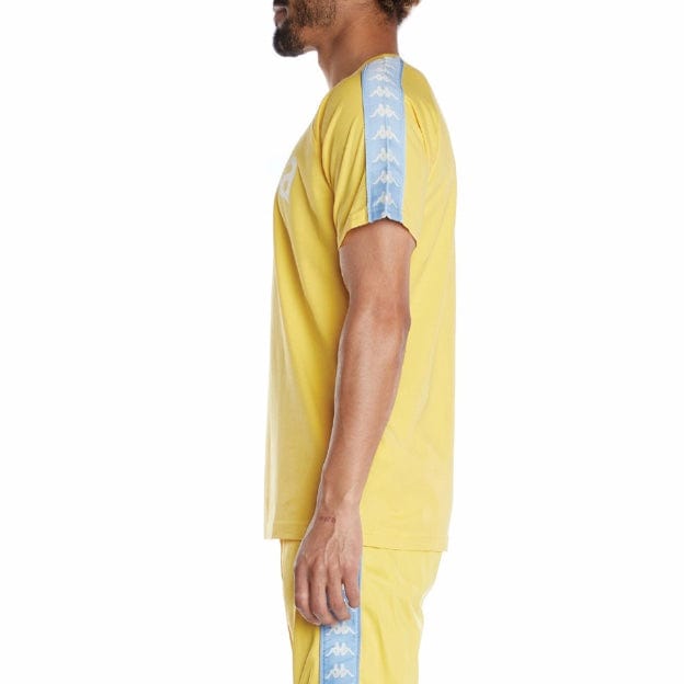 Kappa 222 Banda Balima T Shirt (Yellow/Light Blue) 304NQ00